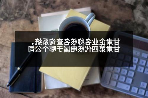 甘肃企业名称核名查询系统，甘肃第四代核电属于哪个公司